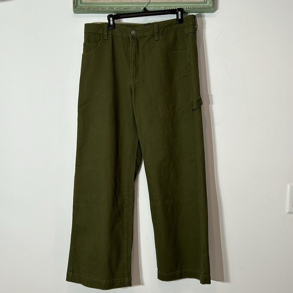 New women’s XL Delia’s army green cargo pants / Greneration Kiss fishnet top blk - Picture 2 of 7